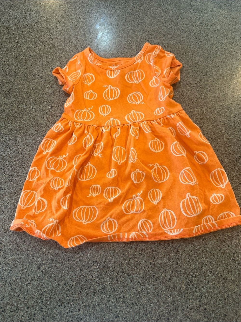 Cat & Jack Orange Pumpkin-Print Toddler Dress